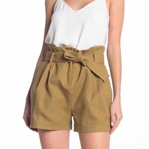 BA&SH | NEW The Nyle Tan High-Waisted Shorts with Belt Women’s Size X-Small